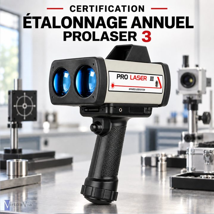 Voir la photo 2 : Visuel étalonnage annuel ProLaser 3 sur banc de contrôle