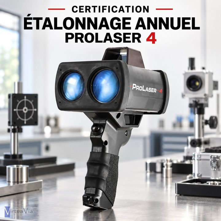 Visuel étalonnage annuel ProLaser 4 sur banc de contrôle