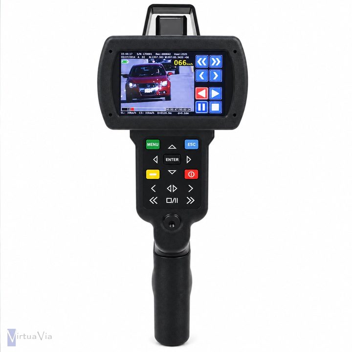Voir la photo 3 : Écran tactile du LaserCam 4 affichant la vidéo du véhicule mesuré