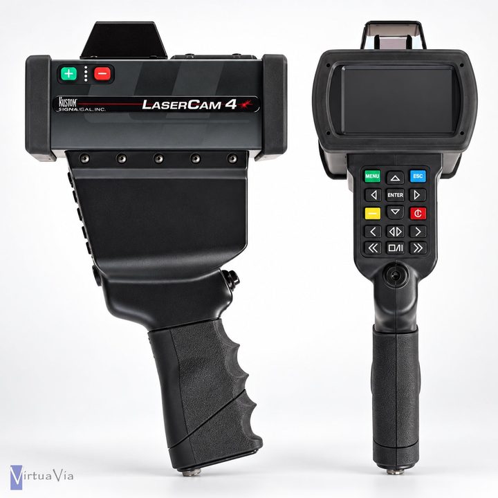 Voir la photo 2 : LaserCam 4 vu de profil et de dos, avec son clavier