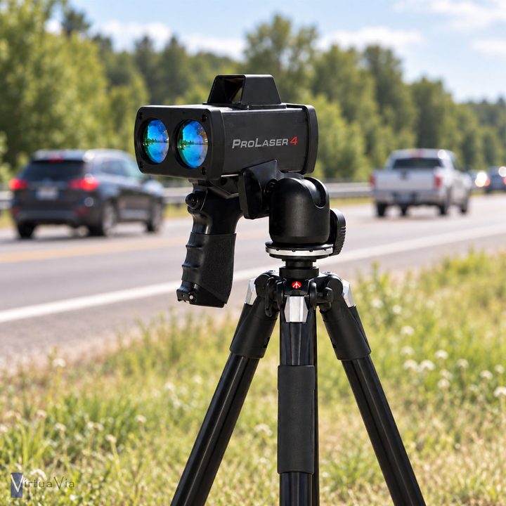 Voir la photo 10 : ProLaser 4 monté sur trépied au bord d'une voie rapide